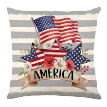 45cm Independence Day Wreath Pillow Cover Patriotic American-2