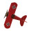 Metalleisen-Doppeldecker-Flugzeug-Modell-hängendes-Rot 1