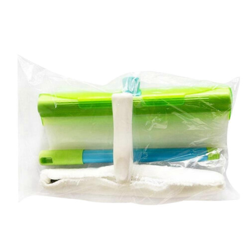 (Green) Alisanda Recyclable Silicone Window Squeegee Kit,Window Squeegee Cleaner Kit