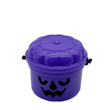 (Purple) Spooky Mini Boo Bucket Figurines, Ultimate Throwback Horror Decoration
