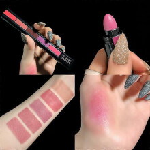(01#) 5-IN-1 Lip Gloss Set Velvet Matte Lipstick Waterproof Long Lasting Non-stick Cup