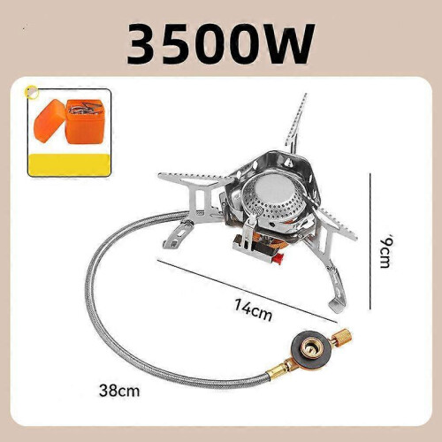 (3500W) Moose Rocket Stove, Outdoor Portable Double-Layer Windproof Three-Burner Stove