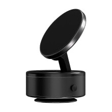 (Black) Electric Vacuum Magnetic Suction Car Phone Mount 360 Rotation Holder