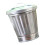 Modern Iron Waste Receptacle Top Dustbin Strong And Easy-Silver 1