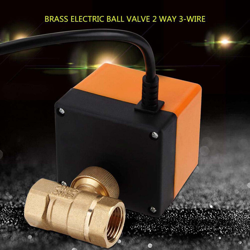 Reliable Brass Electric Ball Valve 2-Way 220V 3-Wire Dn15 Thread 1.6Mpa 7631393759096