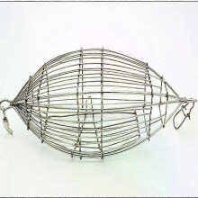(A2, Style C) Fixer Bait Cage Strong And Non Rusting Welding Process Stainless Steel Stainless Steel Bait Cage Fishing Tools Fishing Supplies