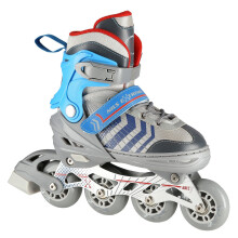 Inline- en hockeyschaatsen, 4-in-1, grijs/blauw, maat M