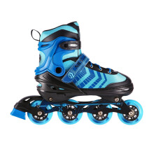 Inline- & Hockey-Schlittschuhe, 4-in-1, Schwarz-Blau, Größe L (39-43)