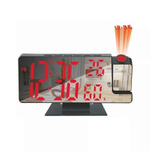 (Red) LED Digital Smart Alarm Clock Watch Table Electronic Desktop Clocks USB Wake Up Clock Bedroom Bedside Clock Snooze Function