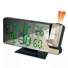 (Green) LED Digital Smart Alarm Clock Watch Table Electronic Desktop Clocks USB Wake Up Clock Bedroom Bedside Clock Snooze Function