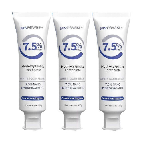 (3psc) 1/2/3x MSDRWIKEY 7.5% Hydroxyapatite Toothpaste for Enamel Protection Fresh Breath