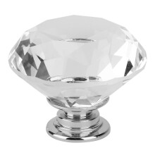 701-40 CrystalGlass Knob 53-58g 40x34mm Transp.