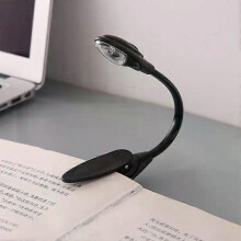 (1*1*1, Black) USB Rechargeable Reading Book Light With Detachable Flexible Clip Portable Lamp Kindle eBook Readers Night Light