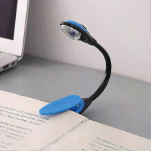 (A5, Blue) USB Rechargeable Reading Book Light With Detachable Flexible Clip Portable Lamp Kindle eBook Readers Night Light