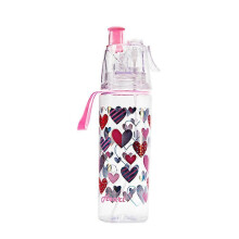 (White) Cool Down Spray Mist Water Bottle 500ml Spray Drinking Water Bottle for Kids