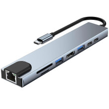 8 in 1 USB-C Type C HD Output 4K HDMI Usb 3.0 HUB Adapter for MacBook iPad