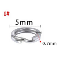 (A2, 5mm  100pcs A Bag) 100 or 50 pcs Stainless Steel Split Ring Fishing Double Oval Split Ring Accessories For Carp Fishing Hook Snap Lure Swivel