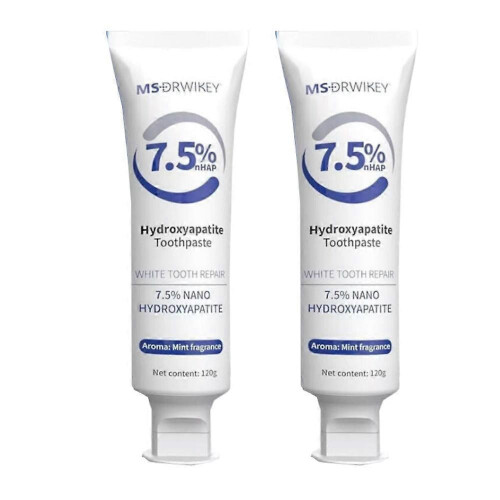 (2pcs) 1/2/3x MSDRWIKEY 7.5% Hydroxyapatite Toothpaste for Enamel Protection Fresh Breath