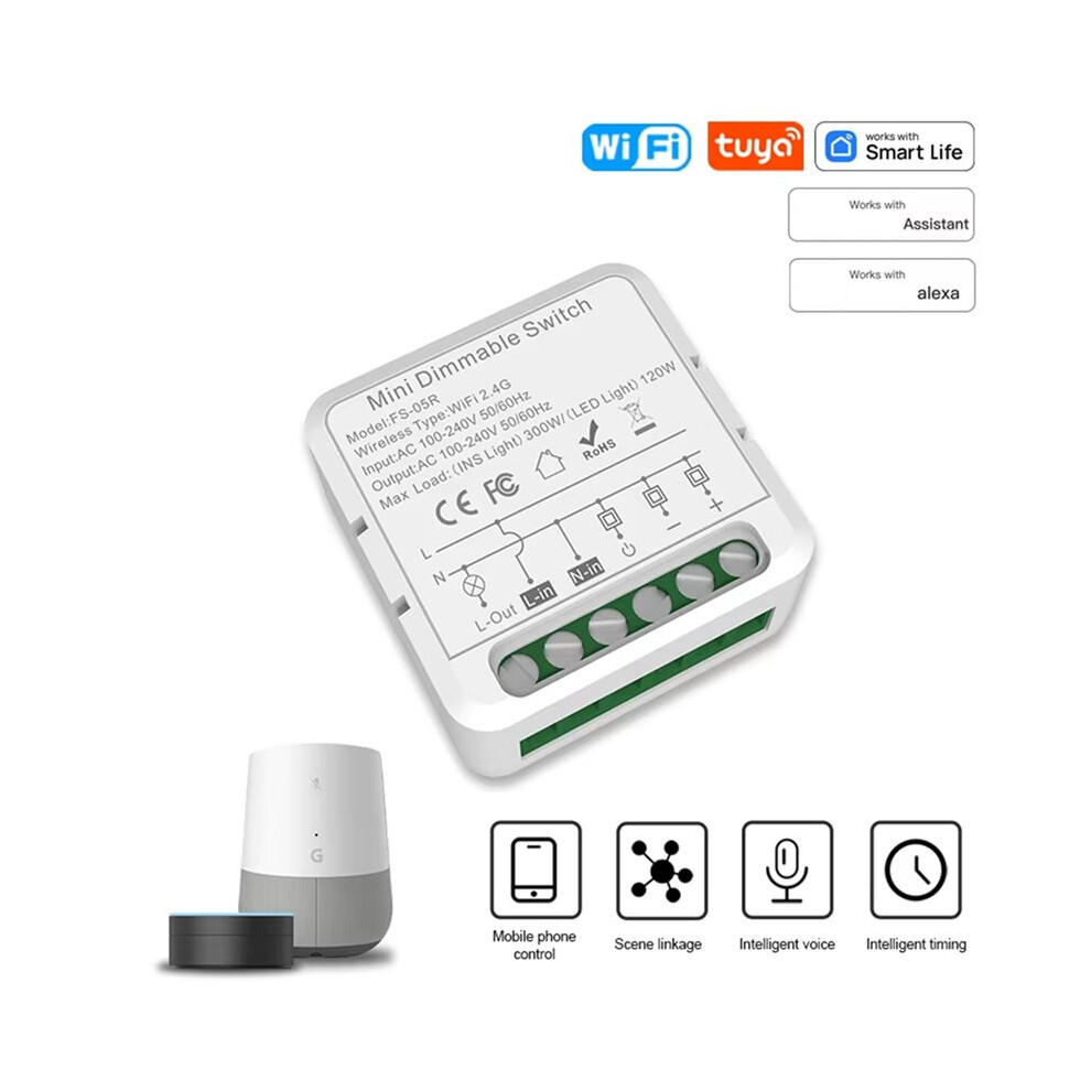 3X Tuya Dimmer Module Dimmable Wifi Home Automation Diy Breaker App Remote Control 6031929491963