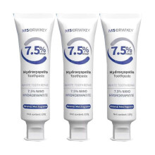(3psc) 1/2/3x MSDRWIKEY 7.5% Hydroxyapatite Toothpaste for Enamel Protection Fresh Breath