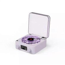 (Urple) Mini Retro White Noise Bluetooth Speaker Portable Vintage Sleep Aid Bluetooth Speaker Subwoofer With RGB Light Support TF Card Christmas