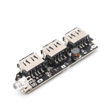 Module de charge USB à 3 ports 5 V 2,1 A/1 A 56x17mm Noir