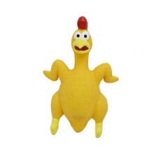 (Yellow) Squeaky Dog Rubber Toys Dog Latex Chew Toy Chicken Animal Bite Resistant Puppy Sound Toy Dog Supplies For Small Medium Large Dog