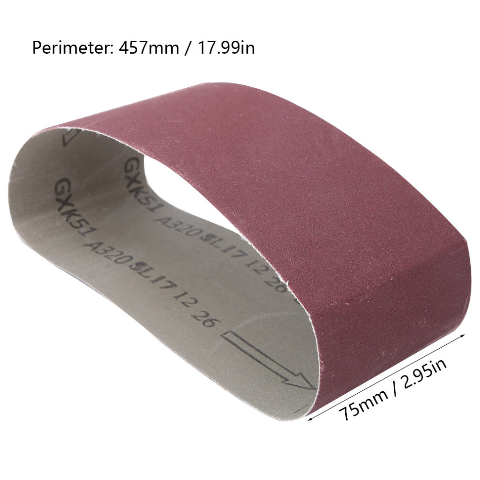 10X 457X75mm Aluminum Oxide Sanding Belt 1000 Grit 3421393759714