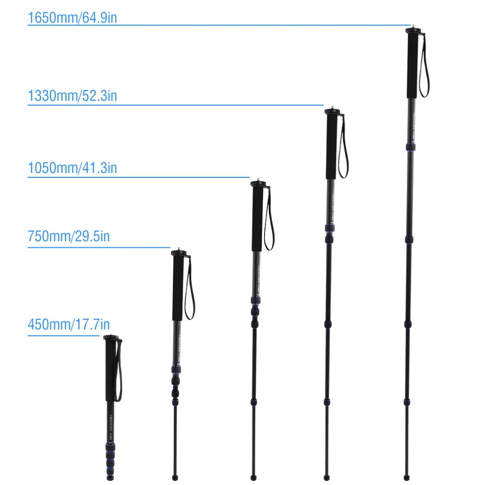 5Kg 45-165Cm Telescopic Aluminum Monopod Black 5061393759741