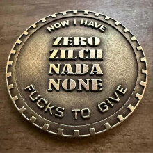 Last F*ck to Give EDC Challenge Coin,Give The Middle Finger to Challenge Coin