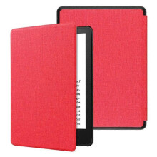 (Red) For Kindle Paperwhite 6 12th 2024 Slim Durable PU Leather Cover Auto Wake/Sleep