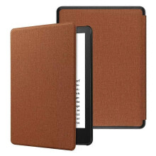 (Brown) For Kindle Paperwhite 6 12th 2024 Slim Durable PU Leather Cover Auto Wake/Sleep