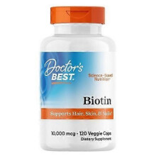 Doctors Best Biotin,10,000 mcg ,120 Veggie Caps (Pack of 1)