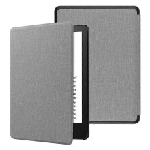 (Grey) For Kindle Paperwhite 6 12th 2024 Slim Durable PU Leather Cover Auto Wake/Sleep