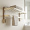 Solid Wood Wall Mounted Towel Stand With Moisture Resistant-4 4