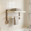 Solid Wood Wall Mounted Towel Stand With Moisture Resistant-4 5