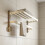 Solid Wood Wall Mounted Towel Stand With Moisture Resistant-4 6