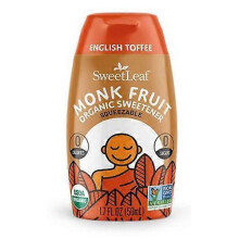 Sweetleaf Stevia Monk Fruit Organic Sweetener Concentrate, English Toffee 1.7 Oz (Pack of 1)