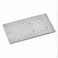 Square Edge Ruler,3'' Pocket Rule,Durable Stainless Slide Precision Rule