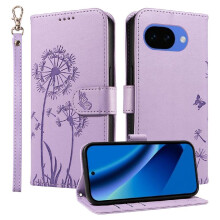 Compatible With Google Pixel 10A Flip Case Dandelion Print Leather Phone Case Stylish And Protective With Card Slots And Wrist Strap