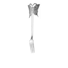 (A7, 06) Stainless Steel Coffee Spoon Butterfly Hanging Cup Dessert Spoon Cake Fruit Fork Spoon Stirring Kitchen Decorative Tableware