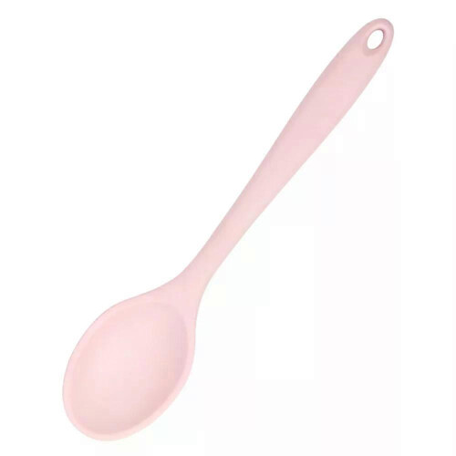 (A3, Maca Powder) Colorful Silicone Spoon Heat Resistant Non-stick Rice Spoons Kitchenware Tableware Learning Spoon Cooking Kitchen Tool Tableware