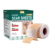(4x150cm) 1 Roll Silicone Scar Sheets Gel Scar Patch 4cmX300cm Self-Adhesive Scar Cover Tape Reusable And Effective Skin Care Strips