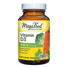 MegaFood Vitamin D3,1000 IU ,60 Tabs (Pack of 6)