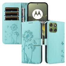 Compatible With Motorola Edge 70 5G Flip Case Dandelion Print Leather Phone Case Stylish And Protective With Card Slots And Wrist Strap