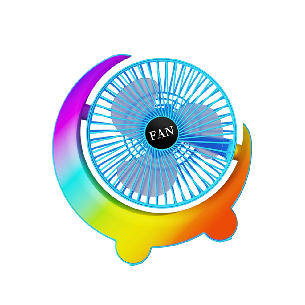 Desk Fan Quiet Portable Tabletop Adjustable 3 Speed-Sky Blue 7696001763483