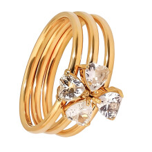 Shining Stainless Steel Heart Shaped Ring With-JDR0211023 7