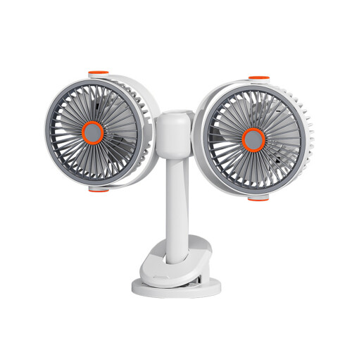 Compacte ruimtebesparende bureauventilator met 2 verstelbare