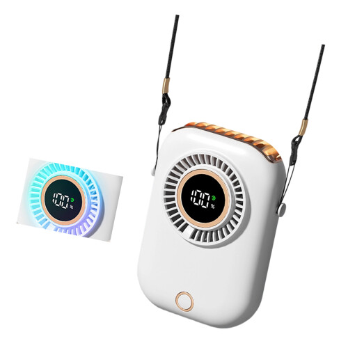 Outdoor-Hüftventilator, blattlos, USB C, hängende-Weiß