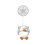 USB-aangedreven desktopventilator USB-tafelventilator,-Wit 1